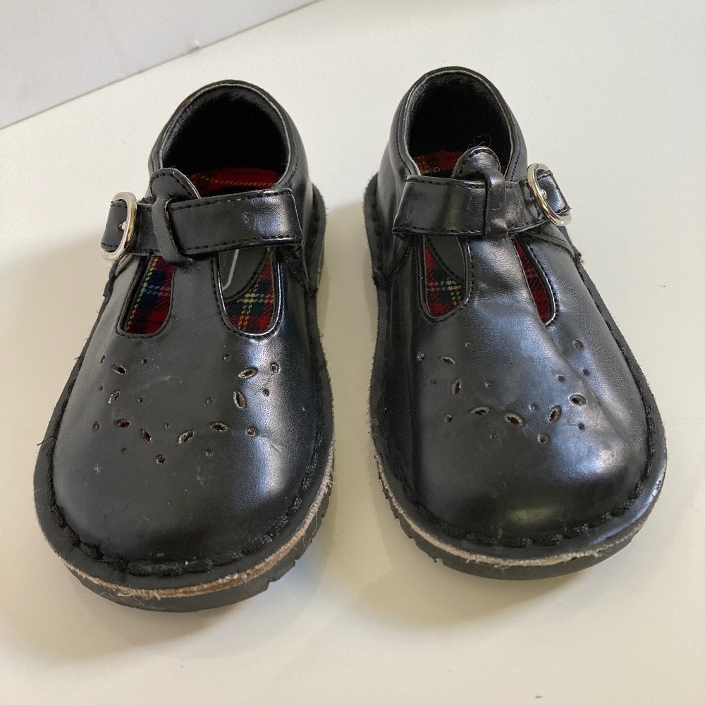 Black Leather Mary Janes Girls Toddler 6.5